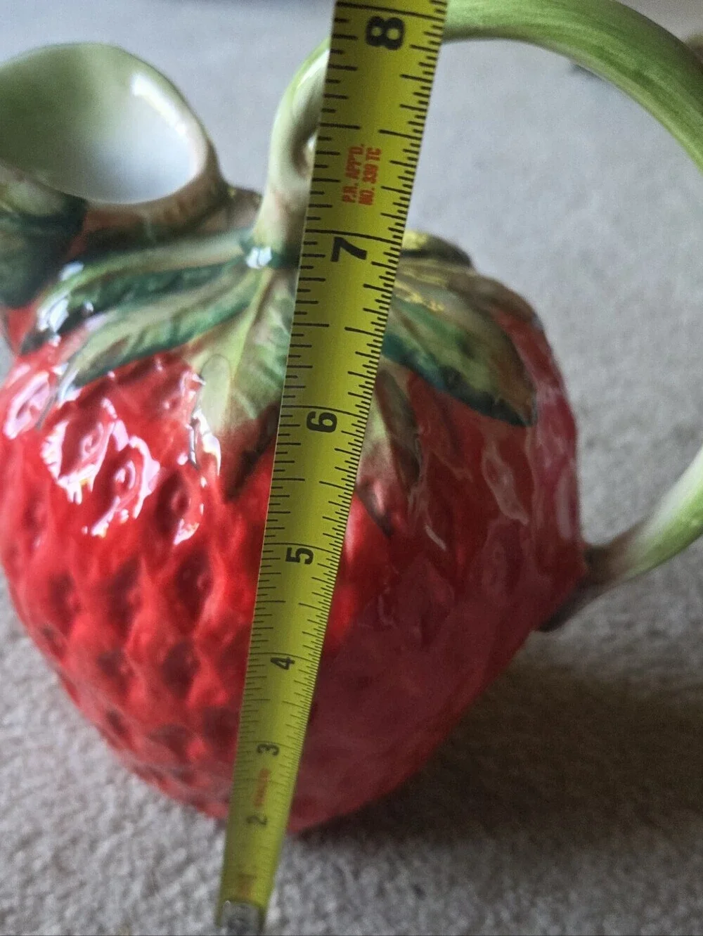 Vintage Sur La Table Ceramic Figural Strawberry Pitcher Made In Italy